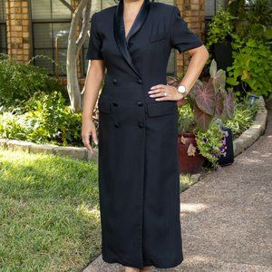 Black Karen Lawrence Long Tux Dress